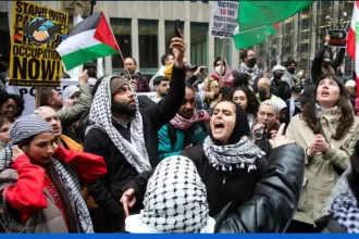 Pro-palestinians rally in USA