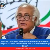 Nightline: "June 4 Will Be Remembered as Modi Mukti Diwas": Congress on Center Declaration of June 25 as 'Samvidhan Hatya Diwas."