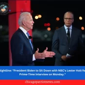 Nightline: "President Biden to Sit Down with NBC's Lester Holt for Prime-Time Interview on Monday."