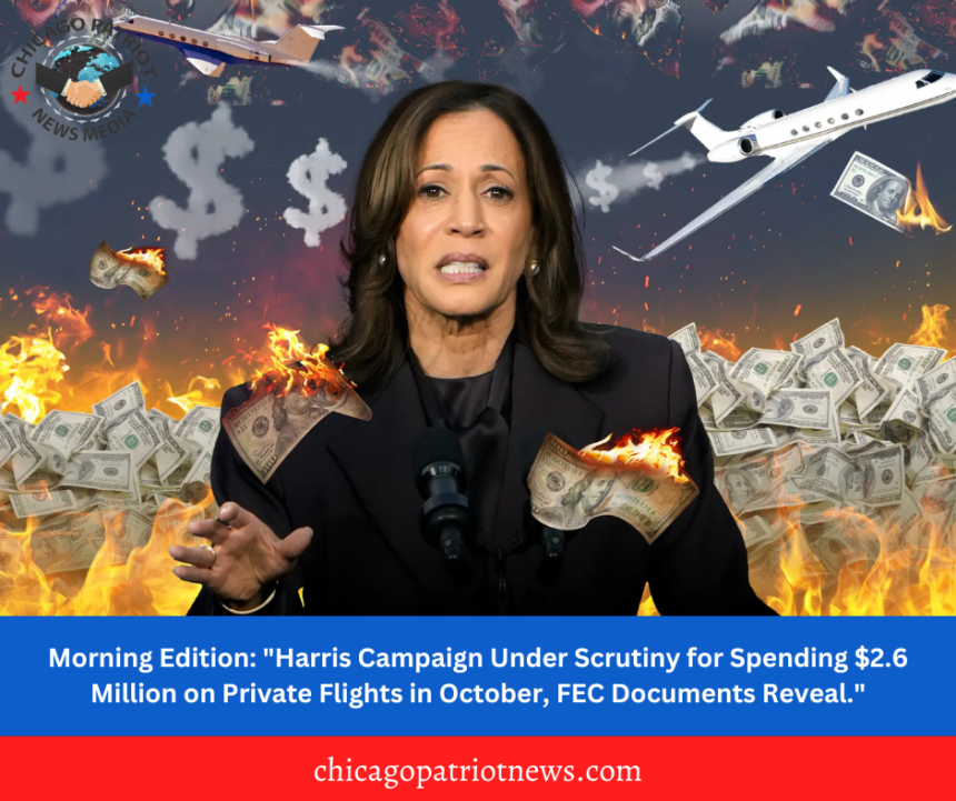 Morning Edition: "Harris Campaign Under Scrutiny for Spending $2.6 Million on Private Flights in October, FEC Documents Reveal."