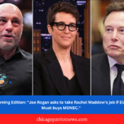 Morning Edition: "Joe Rogan asks to take Rachel Maddow's job if Elon Musk buys MSNBC."