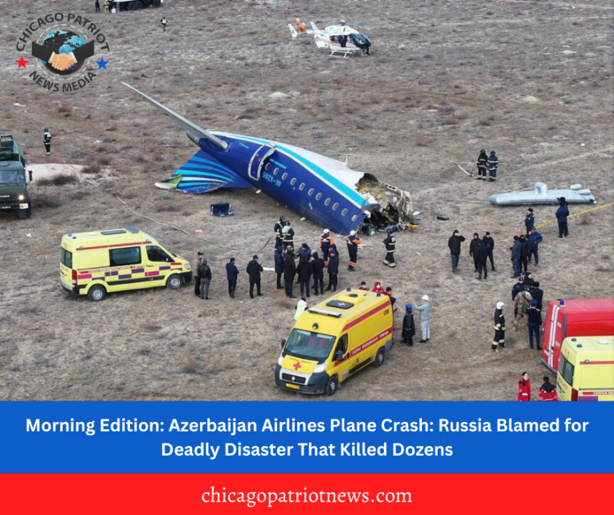 Morning Edition: Azerbaijan Airlines Plane Crash: Russia Blamed for Deadly Disaster That Killed Dozens