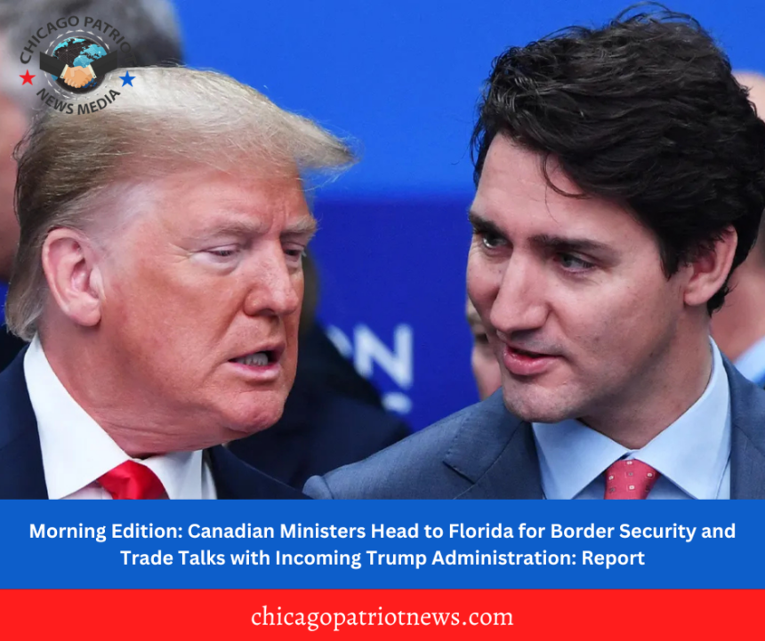 Morning Edition: Canadian Ministers Head to Florida for Border Security and Trade Talks with Incoming Trump Administration: Report