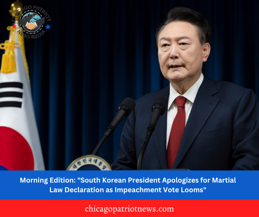 Morning Edition: "South Korean President Apologizes for Martial Law Declaration as Impeachment Vote Looms"