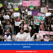 Morning Edition Women march in Mexico City to protest gender violence (1)