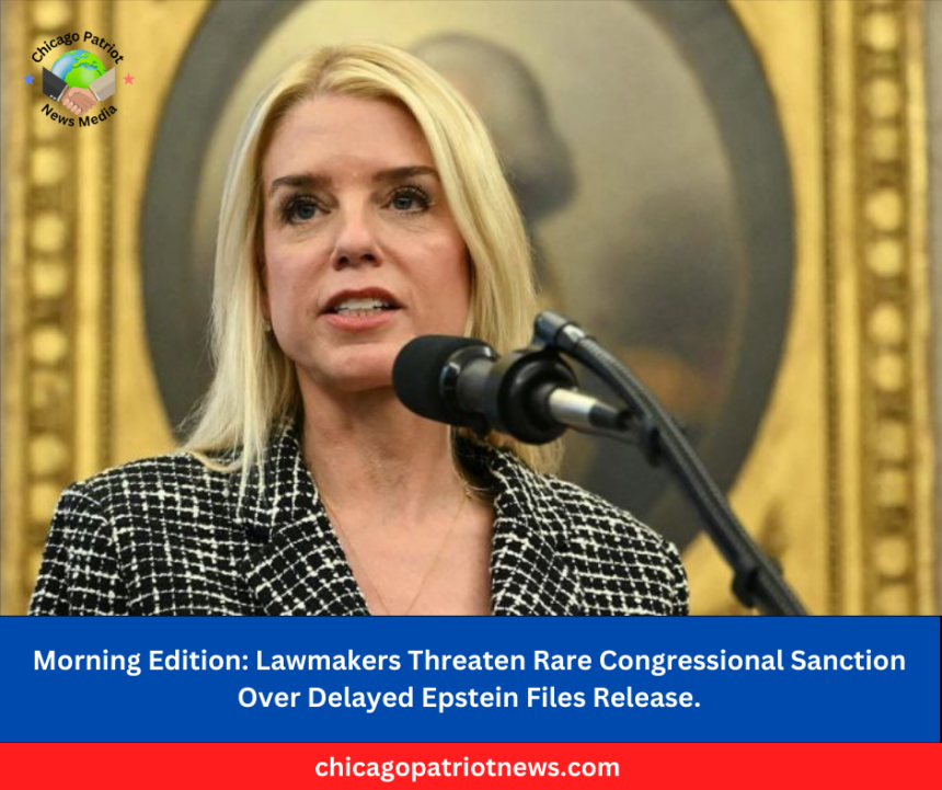 Lawmakers Threaten Rare Congressional Sanction Over Delayed Epstein Files Release.