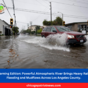 Powerful Atmospheric River Brings Heavy Rain, Flooding and Mudflows Across Los Angeles County.
