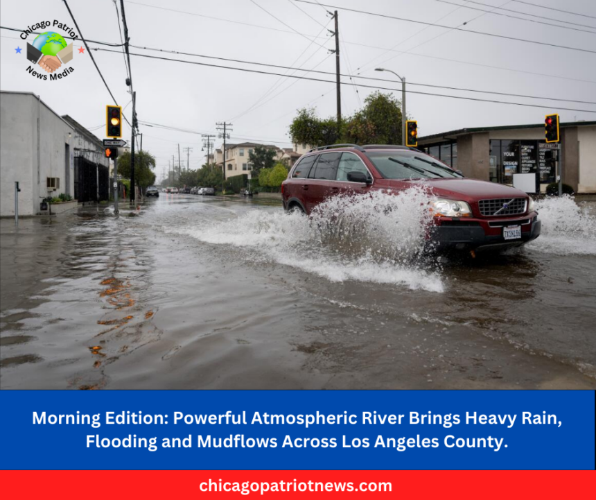 Powerful Atmospheric River Brings Heavy Rain, Flooding and Mudflows Across Los Angeles County.