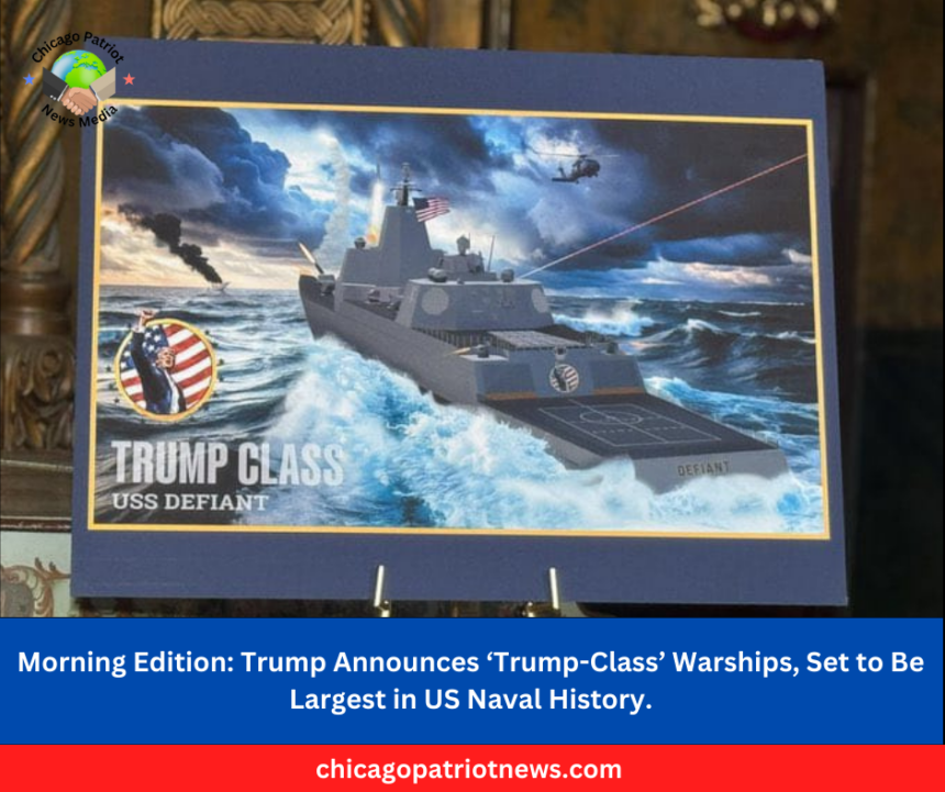 Trump Announces ‘Trump-Class’ Warships, Set to Be Largest in US Naval History.