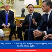 U.S. Military Hits Alleged Drug-Smuggling Boats in Pacific, Killing Eight.