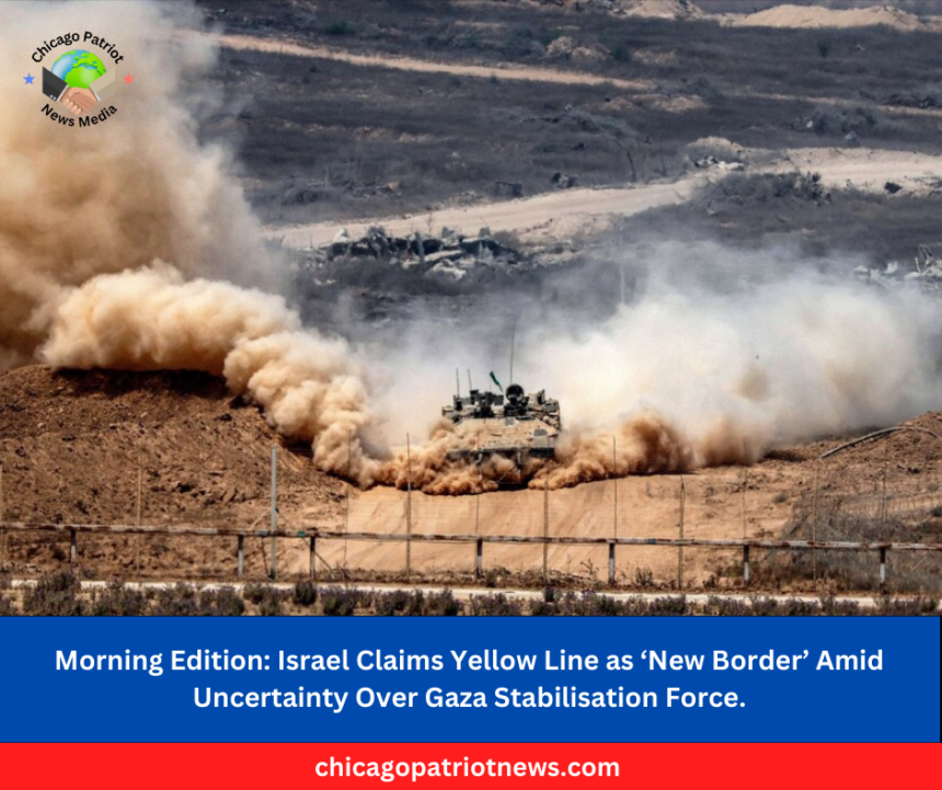 Israel Claims Yellow Line as ‘New Border’ Amid Uncertainty Over Gaza Stabilisation Force.