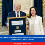 Machado Gifts Trump Her Nobel Peace Prize Medal in Symbolic White House Gesture.
