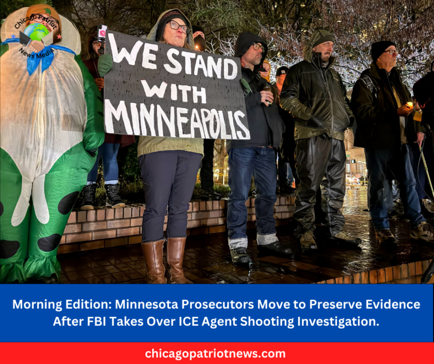 Minnesota Prosecutors Move to Preserve Evidence After FBI Takes Over ICE Agent Shooting Investigation.