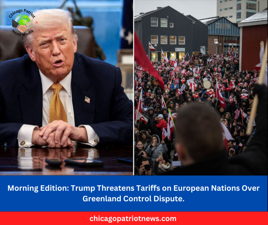 Trump Threatens Tariffs on European Nations Over Greenland Control Dispute.