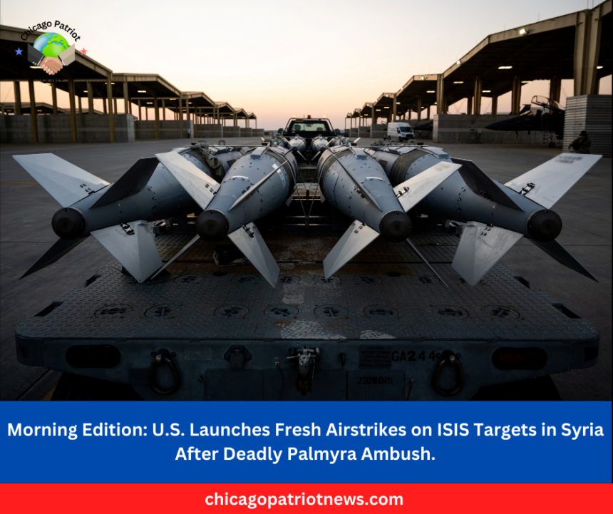 U.S. Launches Fresh Airstrikes on ISIS Targets in Syria After Deadly Palmyra Ambush.